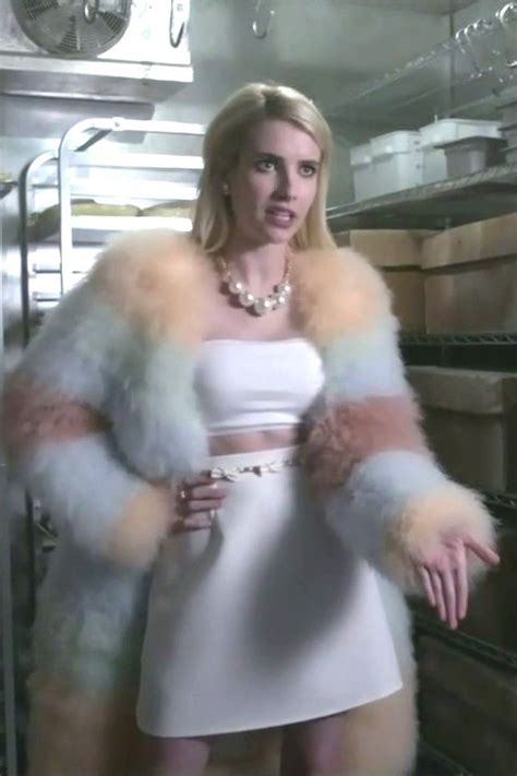 chanel scream queens outfits|Chanel fur coat scream queens.